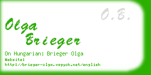 olga brieger business card